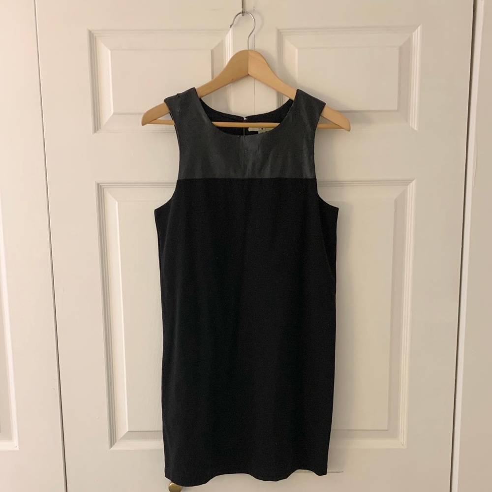 UO By Corpus black dress, faux leather detail, S